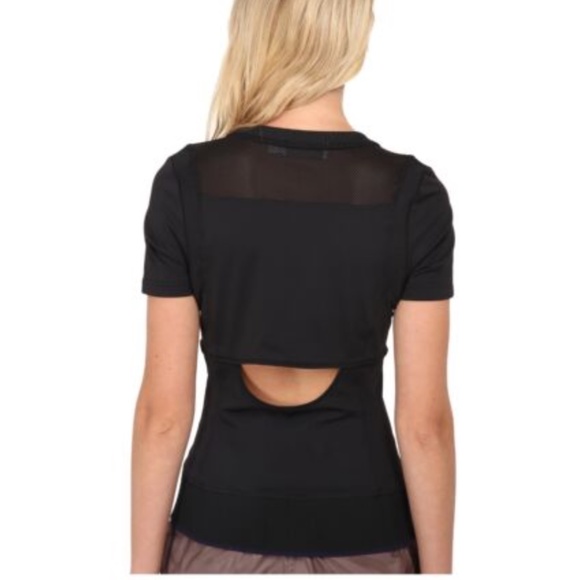 adidas by Stella McCartney Women's Black Perf Run Tee Top CLIMALITE Size M - Picture 6 of 8